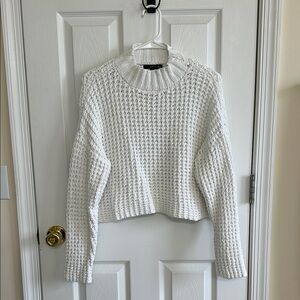 Cozy White Knit Sweater
